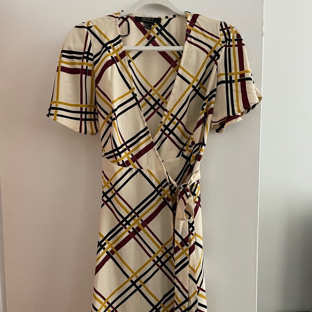 Printed Wrap Dress- forever 21